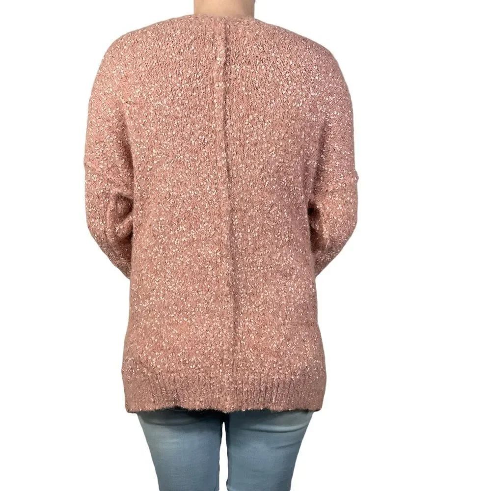 Entro Pink Fuzzy Open Front Cardigan - Picture 3 of 6